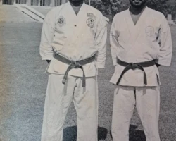 Standing with my master and mentor, Sensei P. Kuppusamy, at Kurukshetra in 1980 - a cherished photograph that reminds my journey with Karate with this remarkable guru. Ranjit Standing with Sensei P. Kuppusamy at Kurukshetra in 1980.